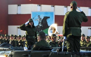 Ceremonia Militar en ocasión del aniversario 50 de la fundación de la escuela Interarmas de las FAR General Antonio Maceo.